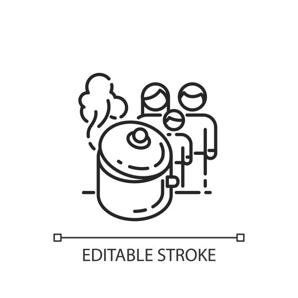 家居烹饪线性图标图片下载