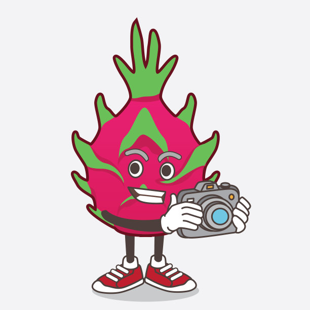 卡通人物龙果为吉祥物图片下载