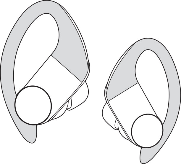 蓝牙耳机矢量(音乐，电话，听)图片下载