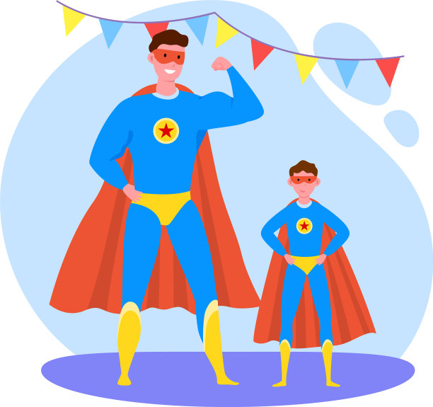 父亲时间与儿子卡通图片下载