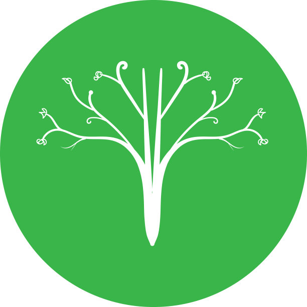 绿色图标与最小开花树图片下载