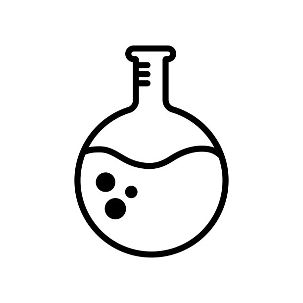 玻璃实验室符号平坦黑色图标矢量像素完美图片下载