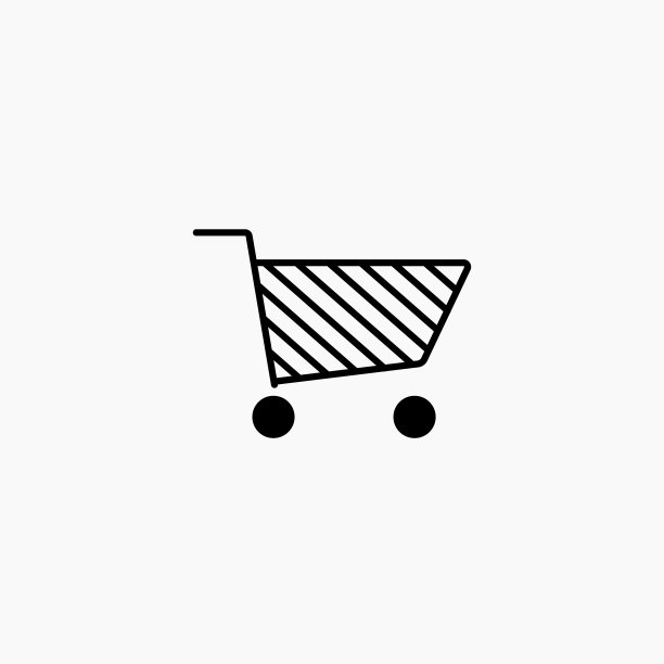 购物车图标孤立的白色背景。像素完美图片下载