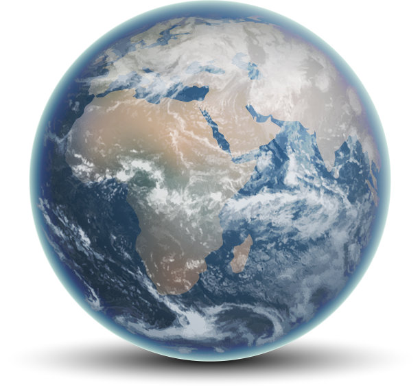 蓝色的星球地球被高高的云层覆盖着图片下载