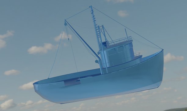 在美丽的天空中摩托艇的3d渲染插图。用于横幅、卡片、邀请、广告及商业用途图片下载