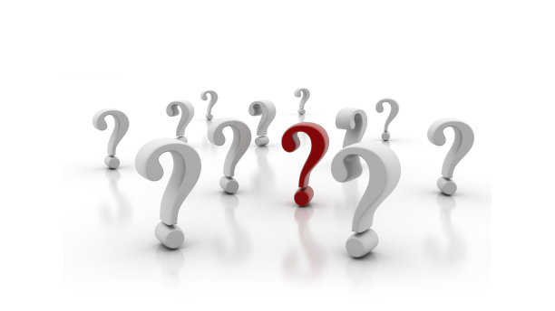 问号背景单红色脱颖而出图片下载