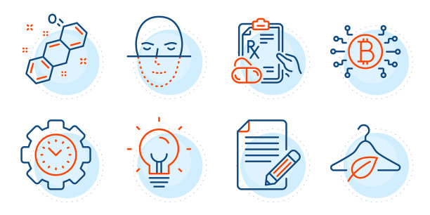 时间管理慢时尚和能源图标设置图片下载