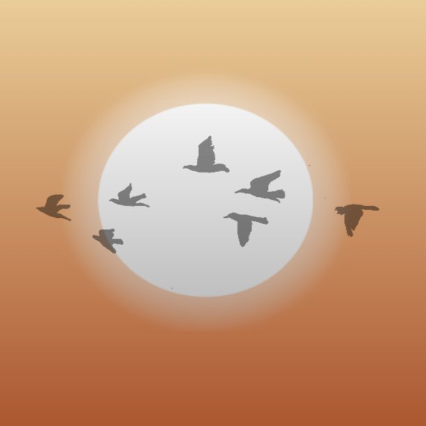 飞鸟背景太阳图片下载