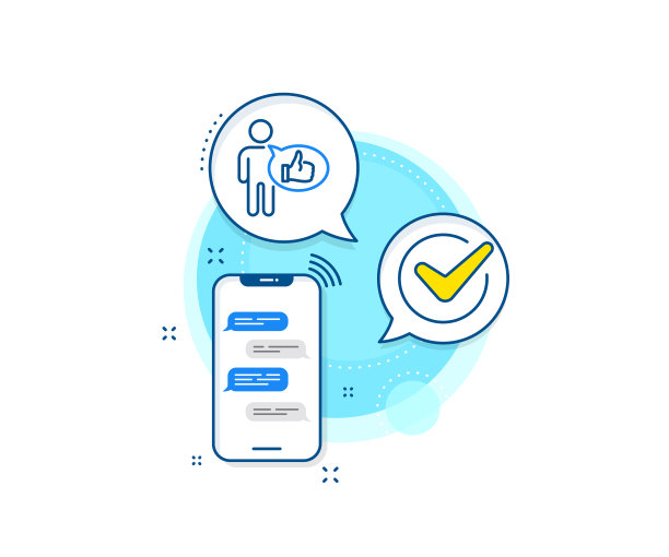 像线图标大拇指向上的手势图片下载