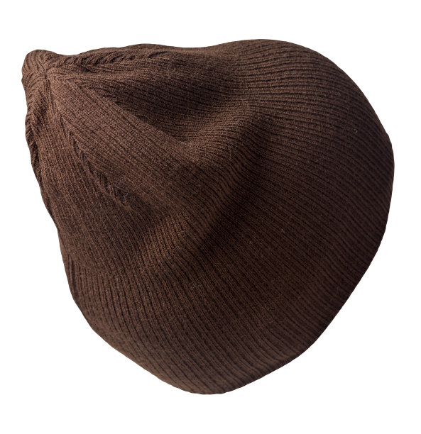 编织的帽子孤立在一个白色的背景。时髦的帽子。休闲风格的时尚配饰图片下载