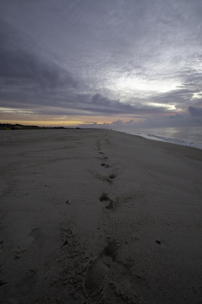 2 .纽约长岛史密斯角县公园阴天的日出图片下载