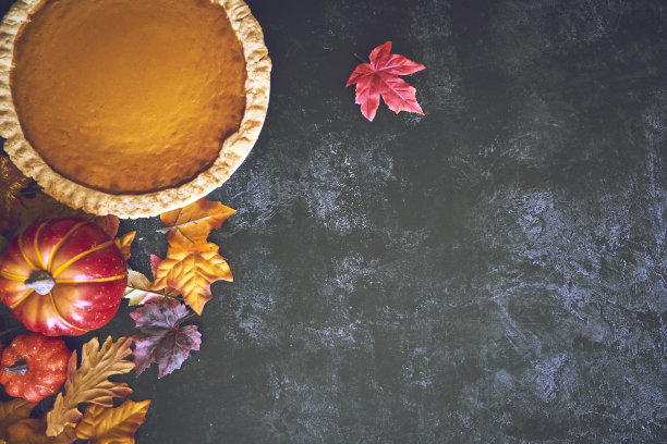 乡村背景下的假日南瓜派图片下载