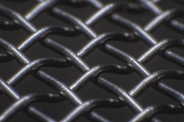 微距拍摄滤网线的特写图片下载