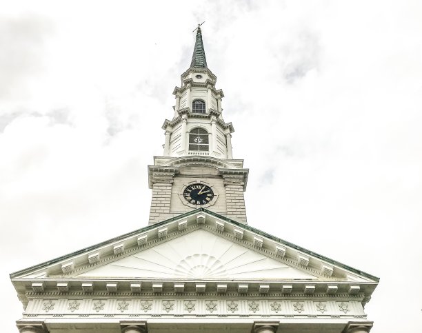 教堂尖顶-萨凡纳，乔治亚州图片下载