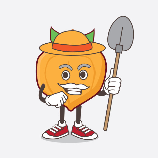 蛋果卡通人物与帽子和吉祥物图片下载