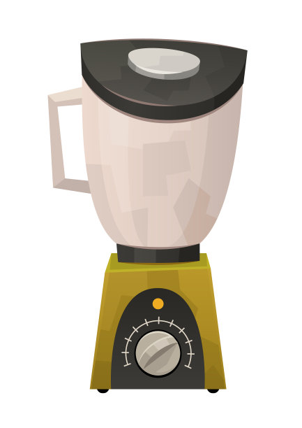 搅拌机为厨房设计隔离白色图片下载