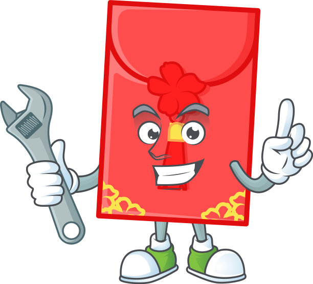 聪明的机修工汉字信封卡通人物图片下载