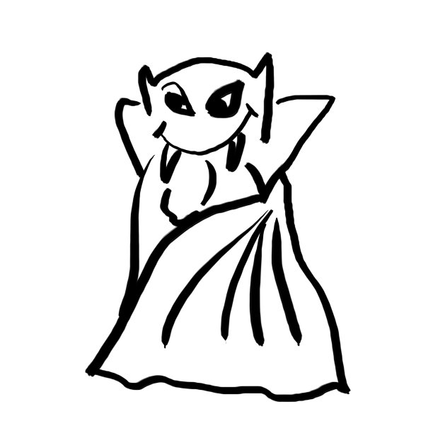 万圣节原创线条艺术。有趣的人物。鬼魂，吸血鬼，僵尸，木乃伊。怪异的，令人毛骨悚然的，可怕的。神秘的生物。图片下载