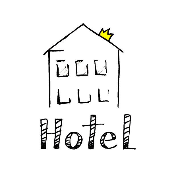 手绘图形酒店图标图片下载