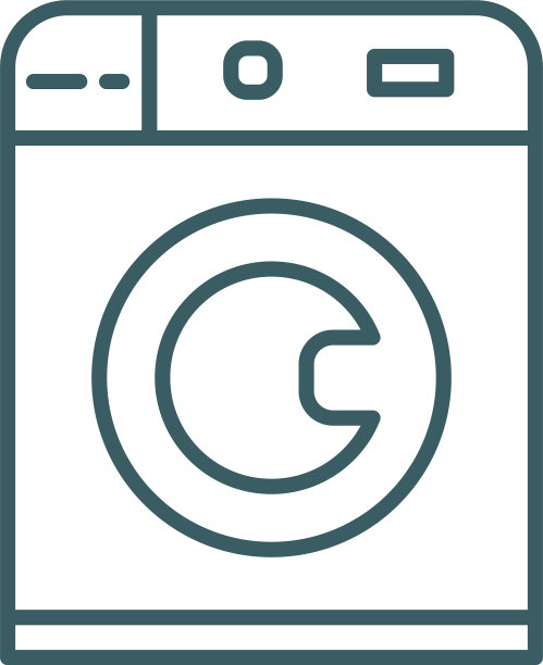 洗衣机线条样式图标图片下载