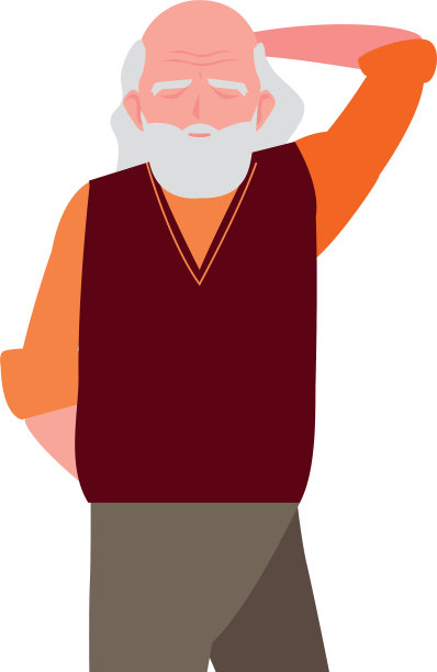 穿着时髦衣服的老人图片下载