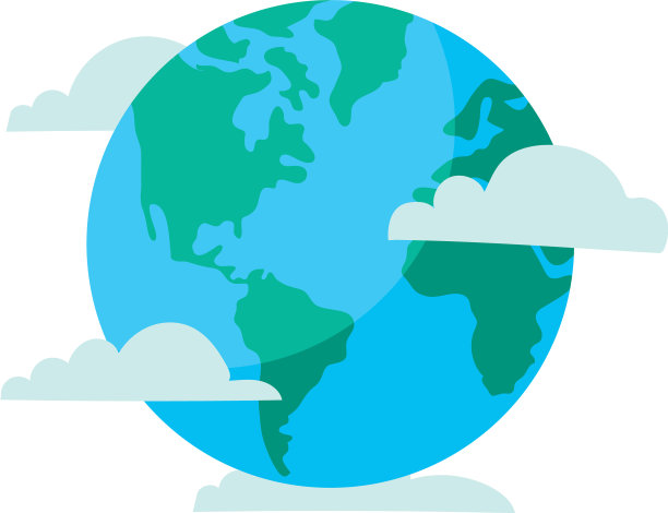 世界行星地球与云图片下载