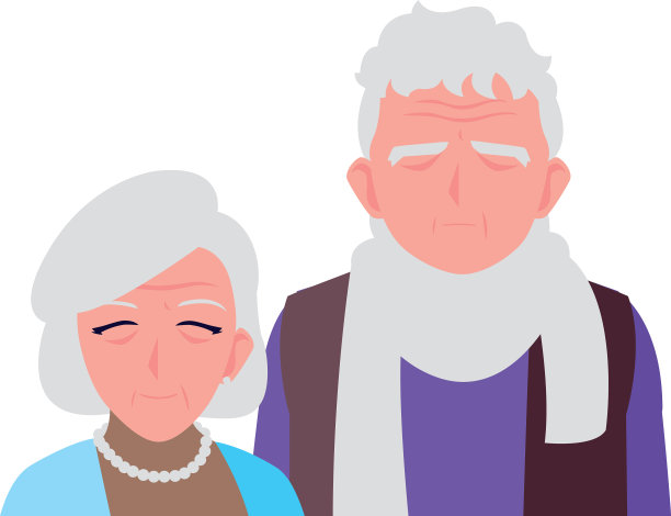 可爱的老夫妇在家里分享图片下载