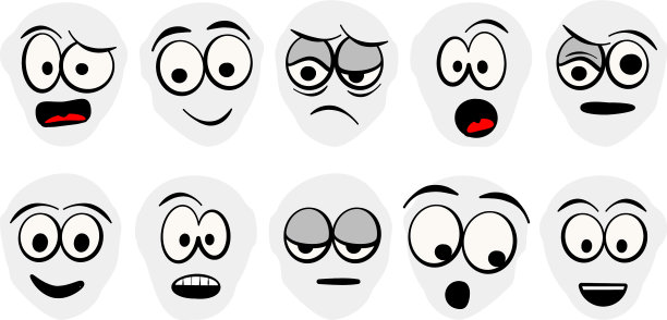 卡通人物的面部表情很夸张图片下载