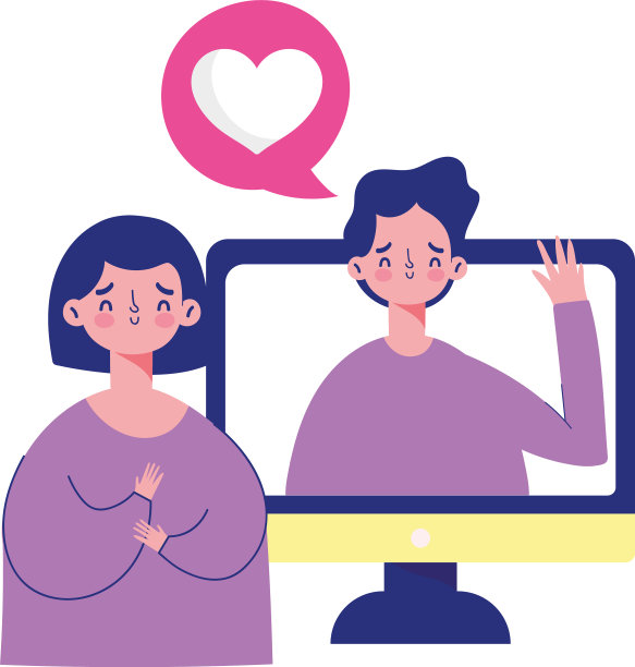 情侣电脑聊天浪漫短信卡通图片下载