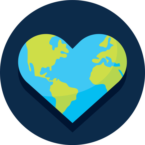 世界行星地球心形图片下载