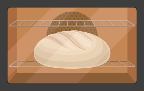 模压好的面团放在面包机里图片下载