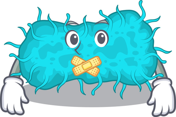 细菌原核生物卡通人物风格图片下载