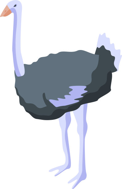 国产鸵鸟图标等距样式图片下载