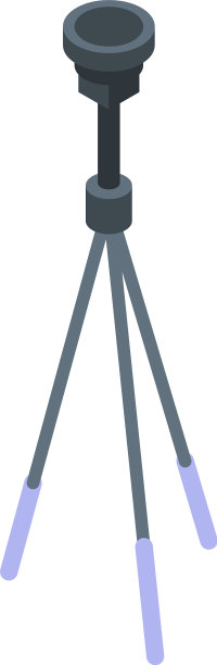 摄影师三脚架图标等距风格图片下载