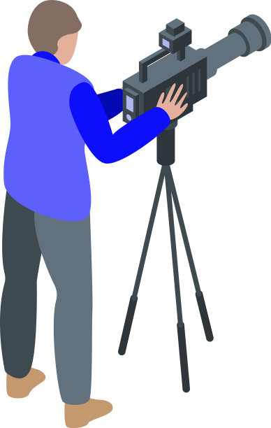 摄影师捕捉图标等距风格图片下载