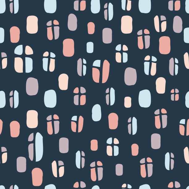 无缝图案屋点卡通图片下载