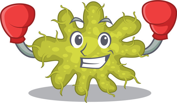 一种运动拳击运动员的吉祥物设计图片下载