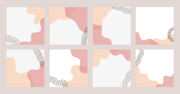 设置时尚的抽象方形艺术模板图片下载