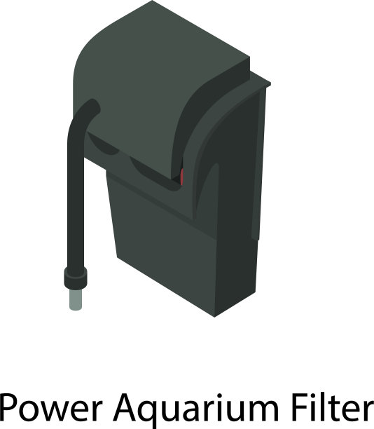 动力水族箱过滤器图标等角样式图片下载