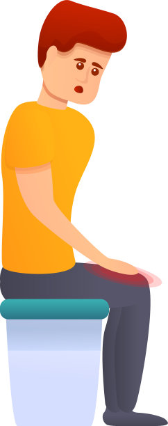 推拿病人图标卡通风格图片下载