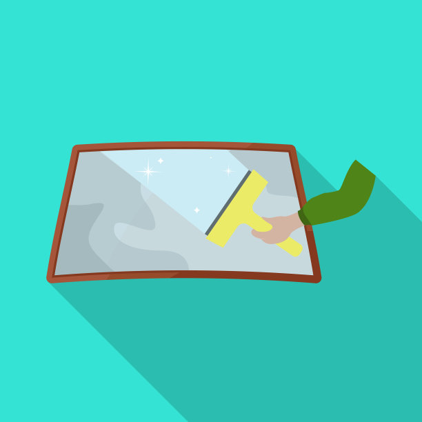 隔离对象挡风玻璃和清洁标志集图片下载