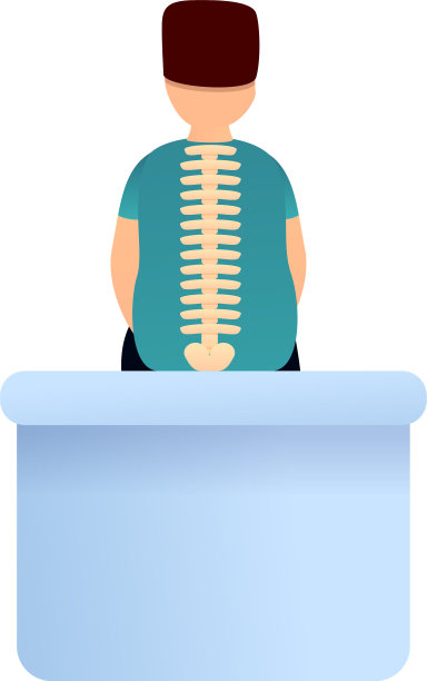 人体健康脊柱图标卡通风格图片下载