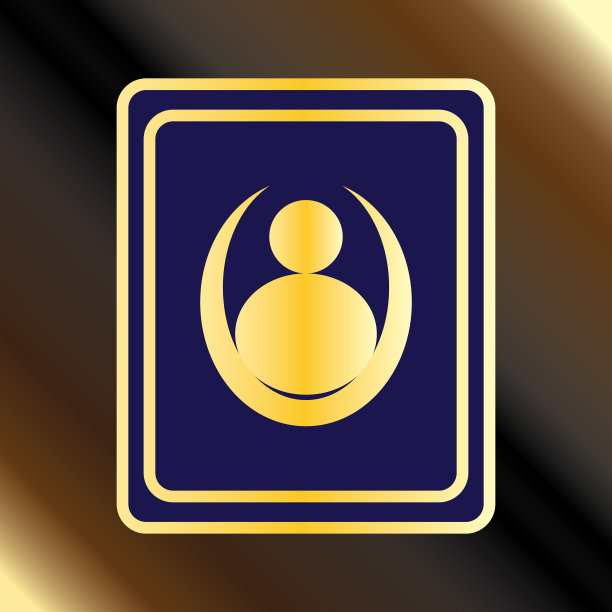 里面有个人图标的金色徽章或徽章图片下载