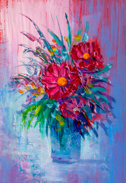 油画的花图片下载