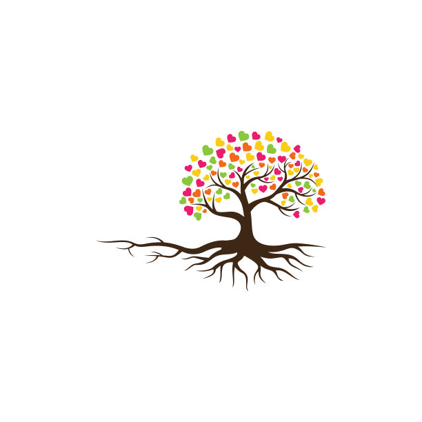 摘要树标志设计绿树和树叶图片下载