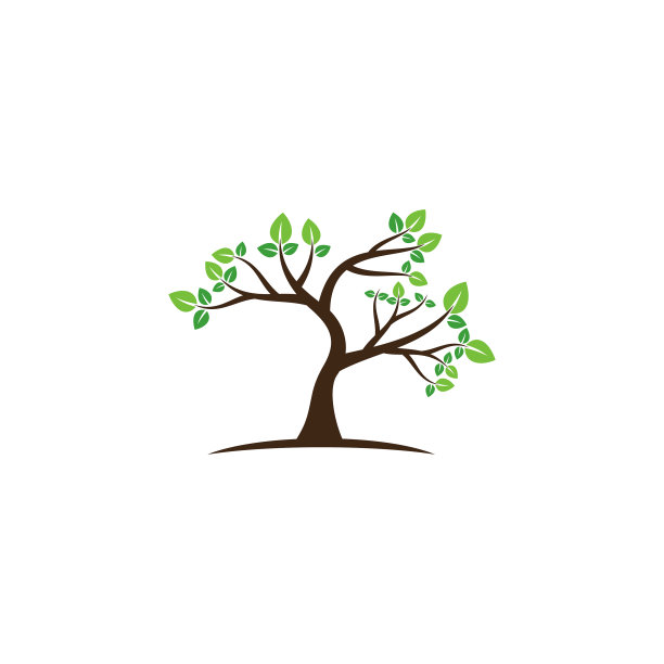 摘要树标志设计绿树和树叶图片下载