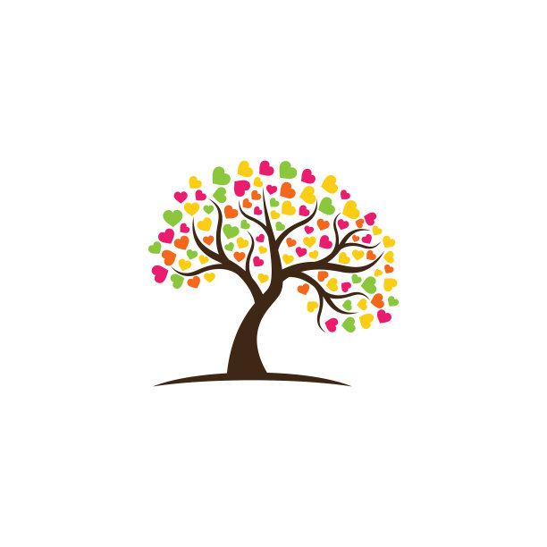 摘要树标志设计绿树和树叶图片下载