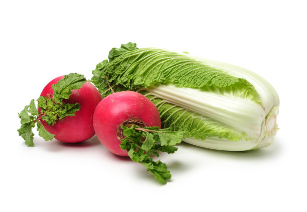 新鲜的大白菜和萝卜图片下载