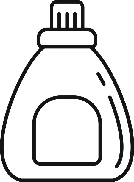 盘子清洁瓶图标轮廓风格图片下载