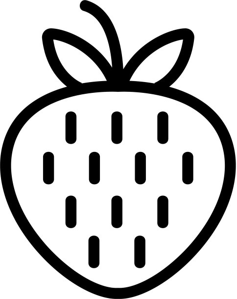 一个野生草莓图标轮廓图片下载